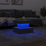 Salongbord Med Led-Lys Grå Sonoma 50X50X40 Cm