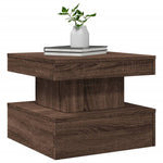 Salongbord Med Led-Lys Brun Eik 50X50X40 Cm