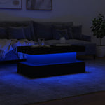 Salongbord Med Led-Lys Hvit 90X50X40 Cm