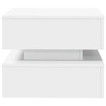 Salongbord Med Led-Lys Hvit 50X50X40 Cm