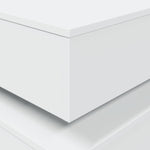 Salongbord Med Led-Lys Hvit 50X50X40 Cm