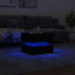 Salongbord Med Led-Lys Svart 50X50X40 Cm