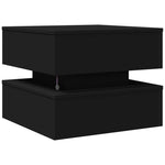 Salongbord Med Led-Lys Svart 50X50X40 Cm