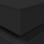 Salongbord Med Led-Lys Svart 50X50X40 Cm