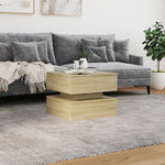 Salongbord Med Led-Lys Sonoma Eik 50X50X40 Cm