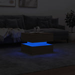 Salongbord Med Led-Lys Sonoma Eik 50X50X40 Cm