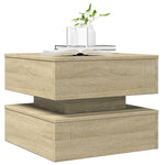 Salongbord Med Led-Lys Sonoma Eik 50X50X40 Cm