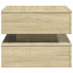 Salongbord Med Led-Lys Sonoma Eik 50X50X40 Cm