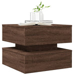 Salongbord Med Led-Lys Brun Eik 50X50X40 Cm