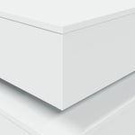 Salongbord Med Led-Lys Hvit 90X50X40 Cm