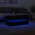 Salongbord Med Led-Lys Svart 90X50X40 Cm