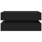 Salongbord Med Led-Lys Svart 90X50X40 Cm