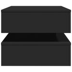 Salongbord Med Led-Lys Svart 90X50X40 Cm