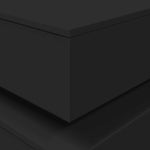 Salongbord Med Led-Lys Svart 90X50X40 Cm