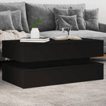 Salongbord Med Led-Lys Svart 90X50X40 Cm