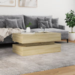 Salongbord Med Led-Lys Sonoma Eik 90X50X40 Cm