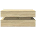 Salongbord Med Led-Lys Sonoma Eik 90X50X40 Cm