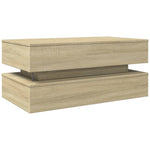 Salongbord Med Led-Lys Sonoma Eik 90X50X40 Cm