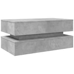 Salongbord Med Led-Lys Betonggrå 90X50X40 Cm