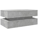 Salongbord Med Led-Lys Betonggrå 90X50X40 Cm