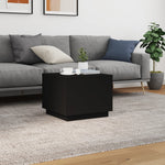 Salongbord Med Led-Lys Svart 50X50X40 Cm