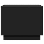 Salongbord Med Led-Lys Svart 50X50X40 Cm