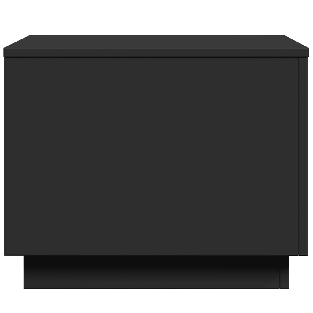 Salongbord Med Led-Lys Svart 50X50X40 Cm
