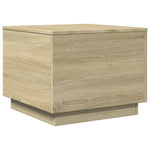 Salongbord Med Led-Lys Sonoma Eik 50X50X40 Cm