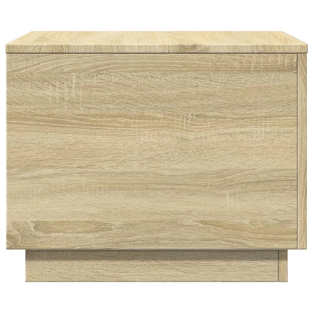 Salongbord Med Led-Lys Sonoma Eik 50X50X40 Cm
