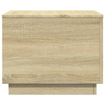 Salongbord Med Led-Lys Sonoma Eik 50X50X40 Cm