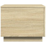 Salongbord Med Led-Lys Sonoma Eik 50X50X40 Cm