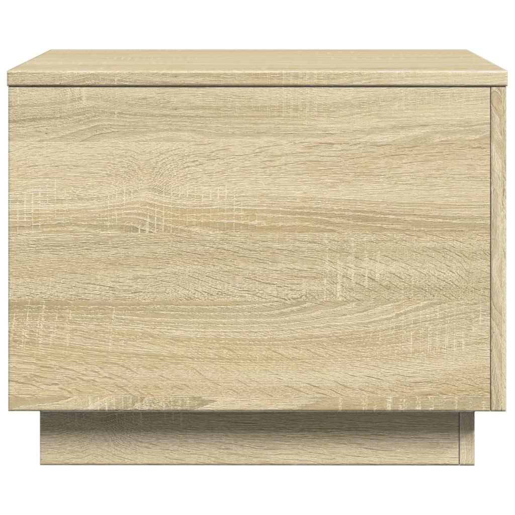 Salongbord Med Led-Lys Sonoma Eik 50X50X40 Cm