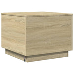 Salongbord Med Led-Lys Sonoma Eik 50X50X40 Cm