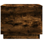 Salongbord Med Led-Lys Sonoma Røkt Eik 50X50X40 Cm