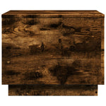 Salongbord Med Led-Lys Sonoma Røkt Eik 50X50X40 Cm