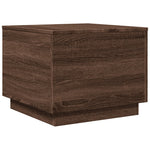 Salongbord Med Led-Lys Brun Eik 50X50X40 Cm