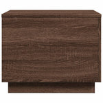 Salongbord Med Led-Lys Brun Eik 50X50X40 Cm