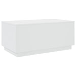 Salongbord Med Led-Lys Hvit 90X50X40 Cm