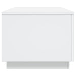 Salongbord Med Led-Lys Hvit 90X50X40 Cm