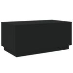 Salongbord Med Led-Lys Svart 90X50X40 Cm