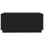 Salongbord Med Led-Lys Svart 90X50X40 Cm