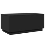 Salongbord Med Led-Lys Svart 90X50X40 Cm