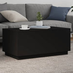 Salongbord Med Led-Lys Svart 90X50X40 Cm