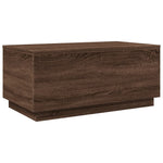 Salongbord Med Led-Lys Brun Eik 90X50X40 Cm