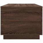 Salongbord Med Led-Lys Brun Eik 90X50X40 Cm