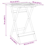 Sammenleggbart Hagebord Ø70X75 Cm Heltre Akasie