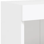 Vegghengte Tv-Enheter Med Led 5 Deler Hvit Konstruert Tre