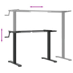 Stående Ramme For Skrivebord Svart (94-135)X60X(70-114) Cm Stål