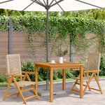 Hagestoler 2 Stk Beige Heltre Akasie Og Polyrotting