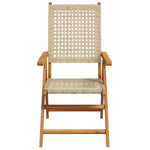 Hagestoler 2 Stk Beige Heltre Akasie Og Polyrotting